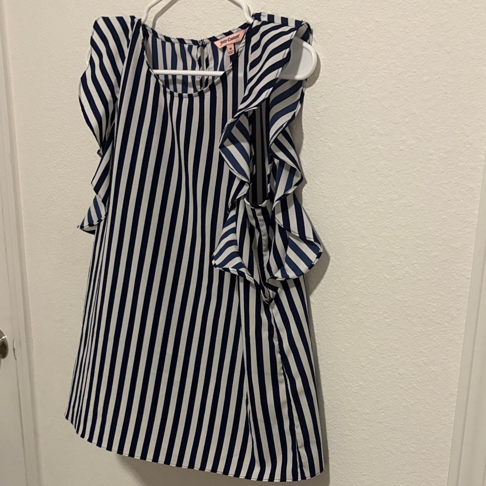 Juicy Couture Navy and White Striped Blouse - Picture 5 of 5